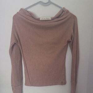 We The Free Off-the-Shoulder Sweater in Brown